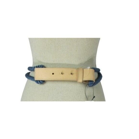 Chico's Rope Leather Belt Nautical Coastal Size L NEW $54 - Picture 3 of 9